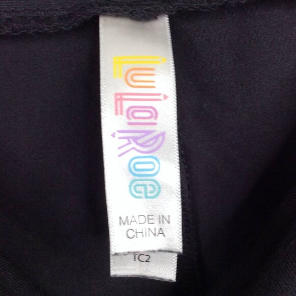 TC2 LuLaRoe Leggings Plus Size Tall & Curvy 2 Black - Picture 6 of 7